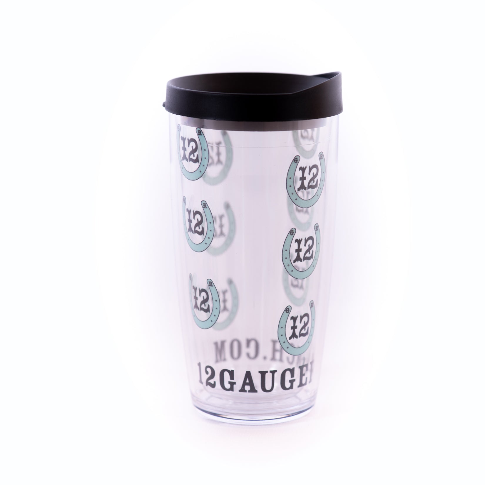 12 Gauge Teal Horseshoes 16oz Insulated Covo Cup