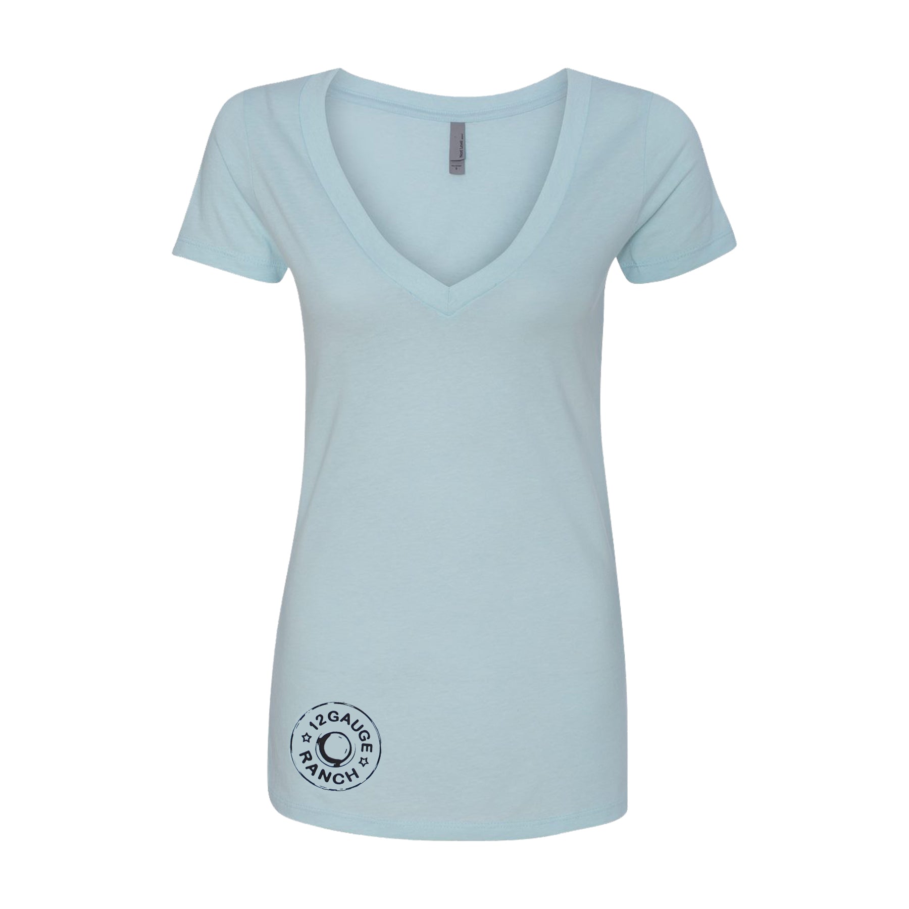 Women's Light Blue Fitted G12 Antler Cross Shirt (SSLBATG2)