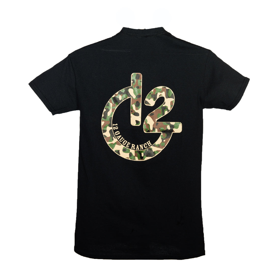 12 Gauge Ranch Black with Camo Short Sleeve T-Shirt, Apparel, 12 Gauge Ranch, 12 Gauge Ranch Ranch  12 Gauge Ranch