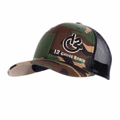 Charcoal and Red 12 Gauge Ranch Baseball Hat (BBH112GR)