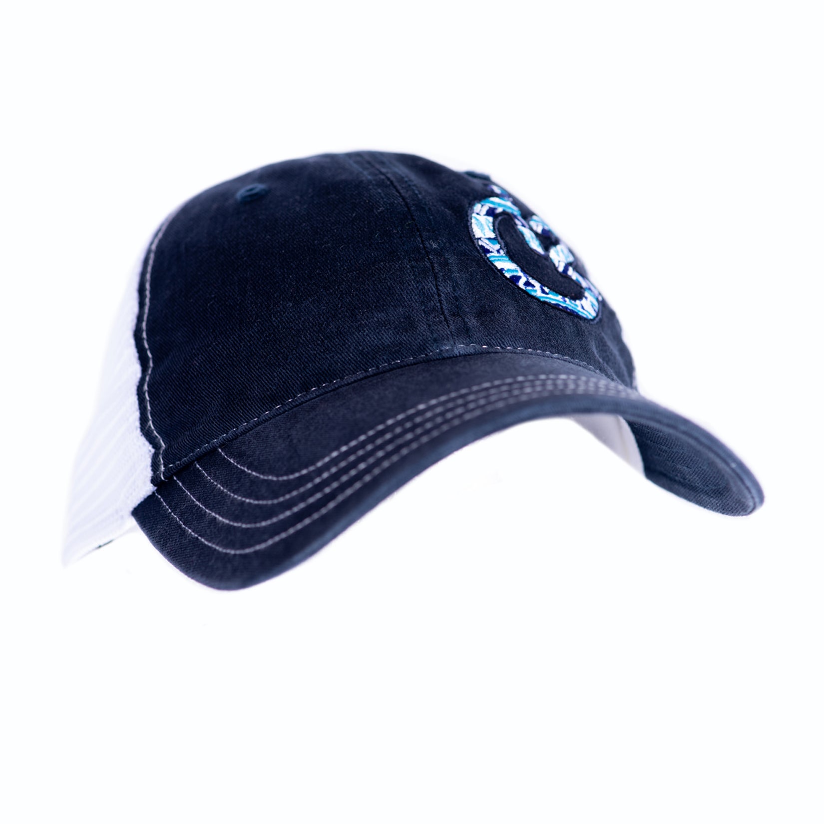 12 Gauge Ranch Aztec Navy and White Low Profile Baseball Hat, Hats, 12 Gauge Ranch, 12 Gauge Ranch Ranch  12 Gauge Ranch