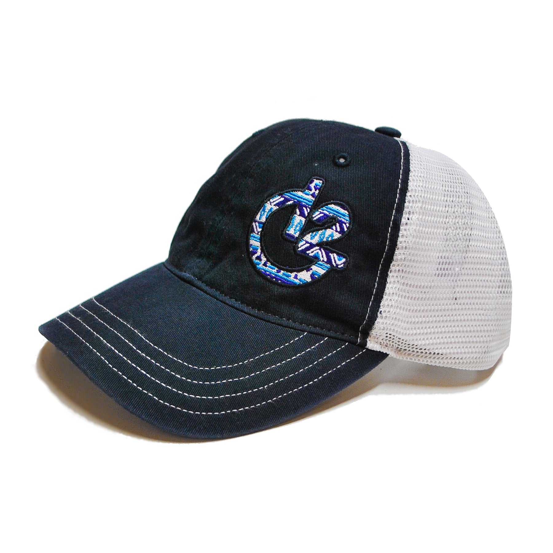 12 Gauge Ranch Aztec Navy and White Low Profile Baseball Hat, Hats, 12 Gauge Ranch, 12 Gauge Ranch Ranch  12 Gauge Ranch
