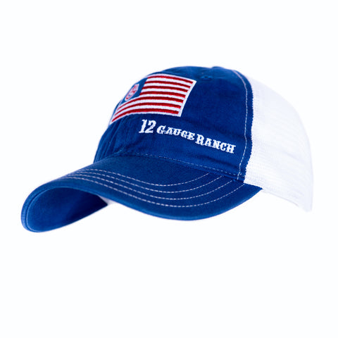 Camo and White 12 Gauge Trucker Baseball Hat