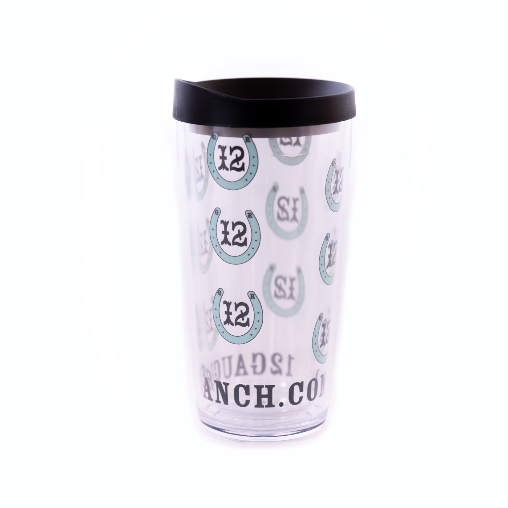 12 Gauge Teal Horseshoes 16oz Insulated Covo Cup, Accessories, 12 Gauge Ranch, 12 Gauge Ranch Ranch  12 Gauge Ranch